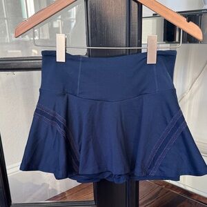 💙 Small Free People Movement Navy Blue Women's Tennis Skirt Skort CUTE CLASSIC